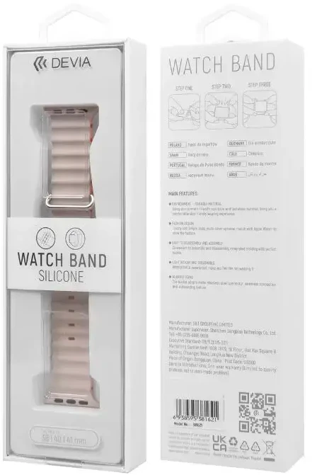 Devia apyrankė Deluxe Sport6 skirta Apple Watch 38mm/ 40mm/ 41mm mėlynos spalvos