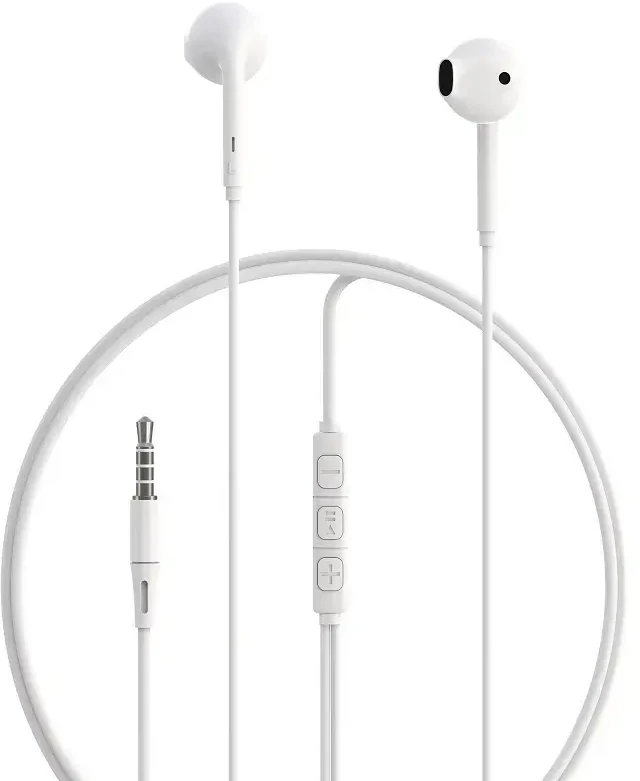 Devia laidinės ausinės Kintone A3 jack 3,5mm baltos spalvos