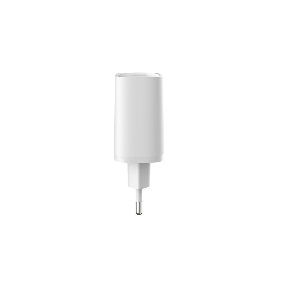 Devia laidinis įkroviklis Extreme PD GaN 65W 2x USB-C 1x USB baltos spalvos + kabeliu USB-C - USB-C laptop charger