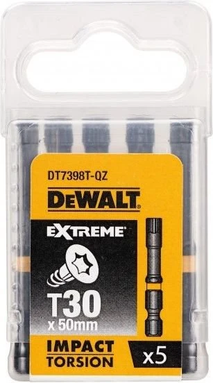 DEWALT KOŃCÓWKA UDAROWA T30x50 /5szt. EXTREME IMPACT TORSION