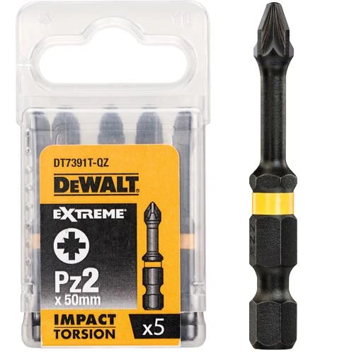 DEWALT KOŃCÓWKA UDAROWA PZ2x50 5szt. EXTREME IMPACT TORSION