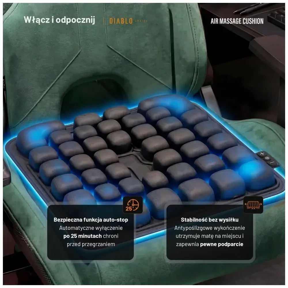 Diablo Chairs Air Massage masažinis kilimėlis kėdei