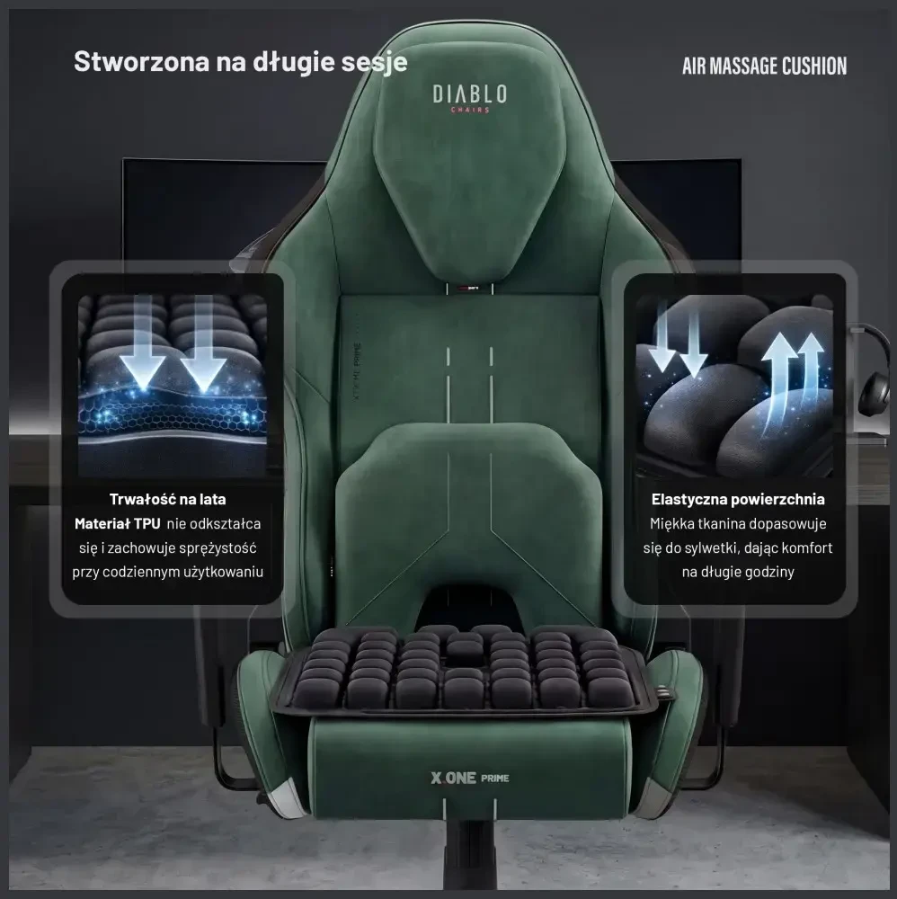 Diablo Chairs Air Massage masažinis kilimėlis kėdei