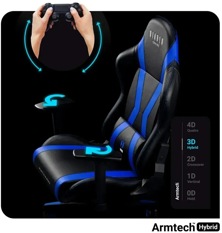 Diablo Chairs Diablo X-Horn 2.0 Normal Size Mėlyna