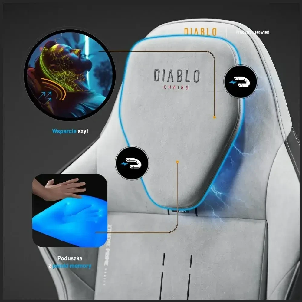Diablo Chairs Diablo X-One Prime Normal Size - Nightwolf Moon ergonominė kėdė