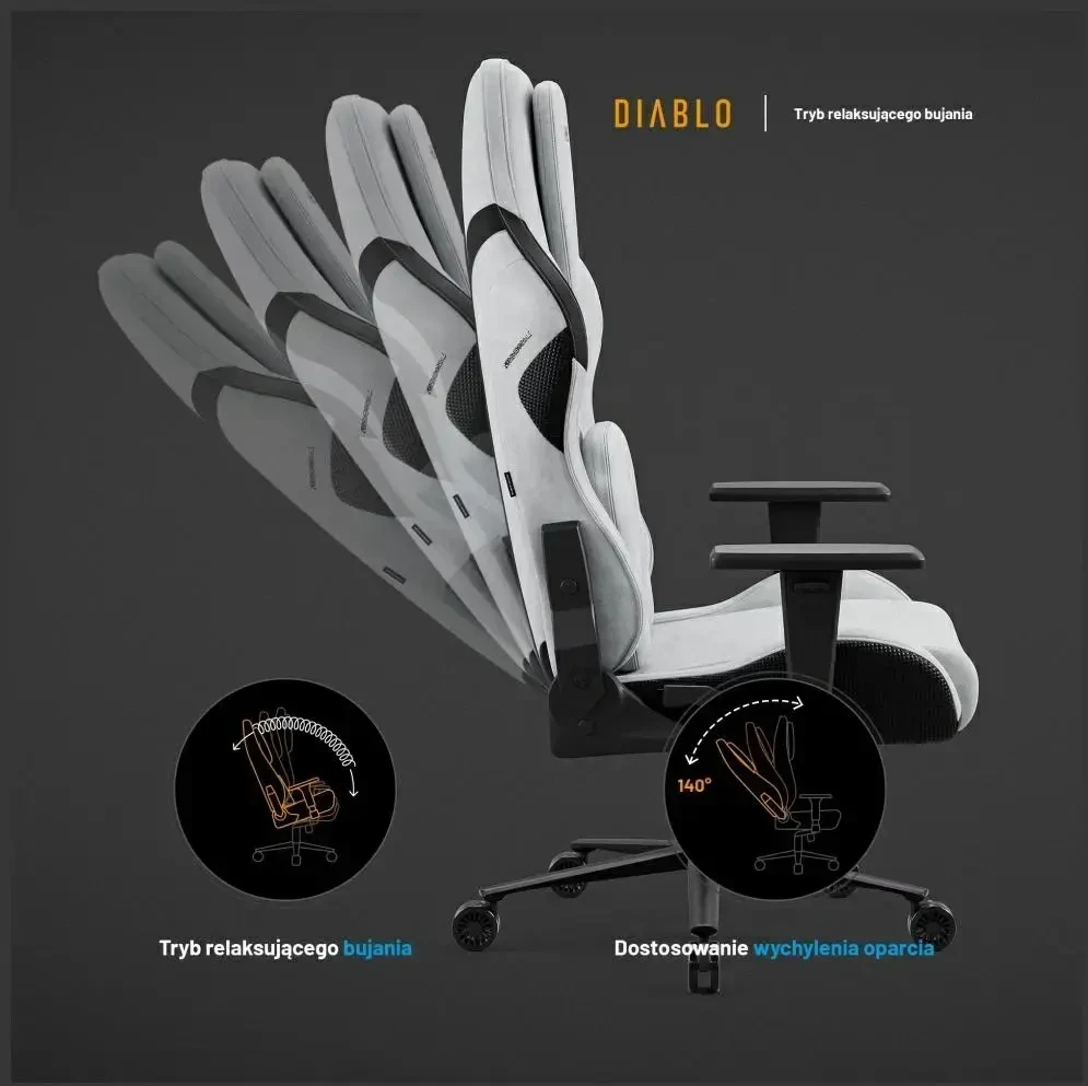Diablo Chairs Diablo X-One Prime Normal Size - Nightwolf Moon ergonominė kėdė
