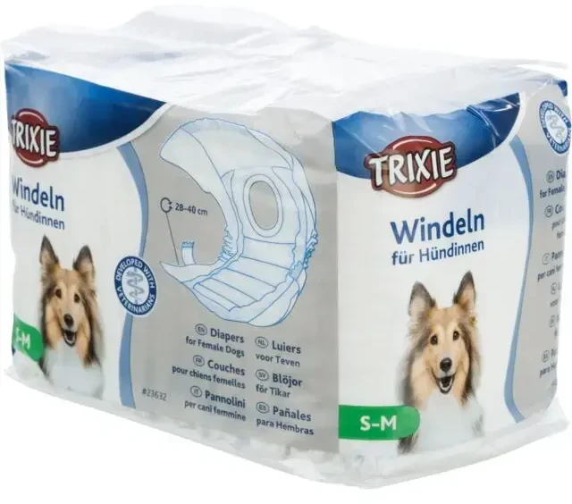 Trixie Sauskelnės, vienkartinės, kalėms,SM ,28-40cm, 12vnt.