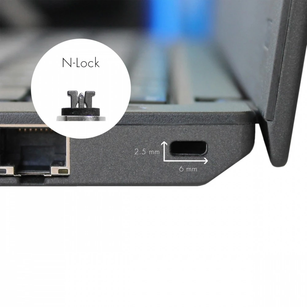 DICOTA Security Cable Nano Lock Ultra Slim Keyed 2,5x6 mm lizdas juodas