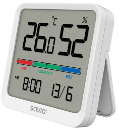 Temperatūros ir drėgmės jutiklis Savio CT-01/W