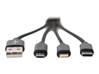 DIGITUS 3-in-1 kabelis USB-A + Lightning + Micro USB + USB-C
