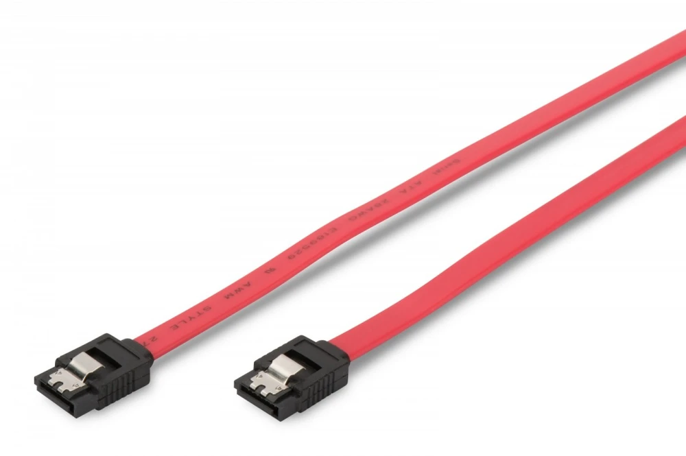 Assmann Electronic DIGITUS SATA jungties kabelis L-tipas su fiksatoriumi F/F 0,5 m tiesus SATA II/III re