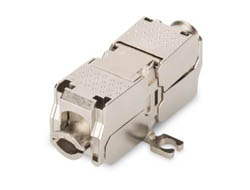 Assmann Electronic „Assmann“ elektroninė DIGITUS lauko užbaigimo mova CAT 6A 500 MHz, skirta AWG 22-26 visiškai ekranuotai trapecinio dizaino 26x35x80 mm