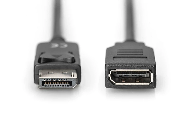 Assmann Electronic ASSMANN DisplayPort ilgintuvas AWG 28 2xshielded juodas DP M/DP F 2m