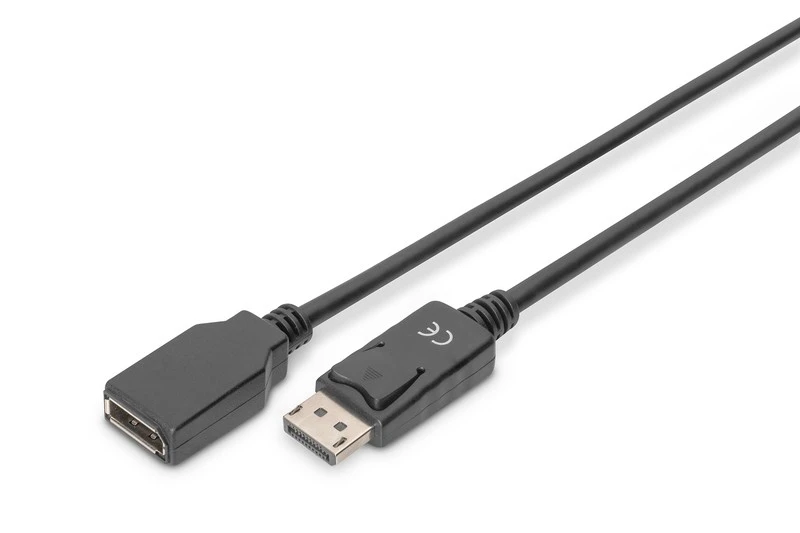 Assmann Electronic ASSMANN DisplayPort ilgintuvas AWG 28 2xshielded juodas DP M/DP F 2m