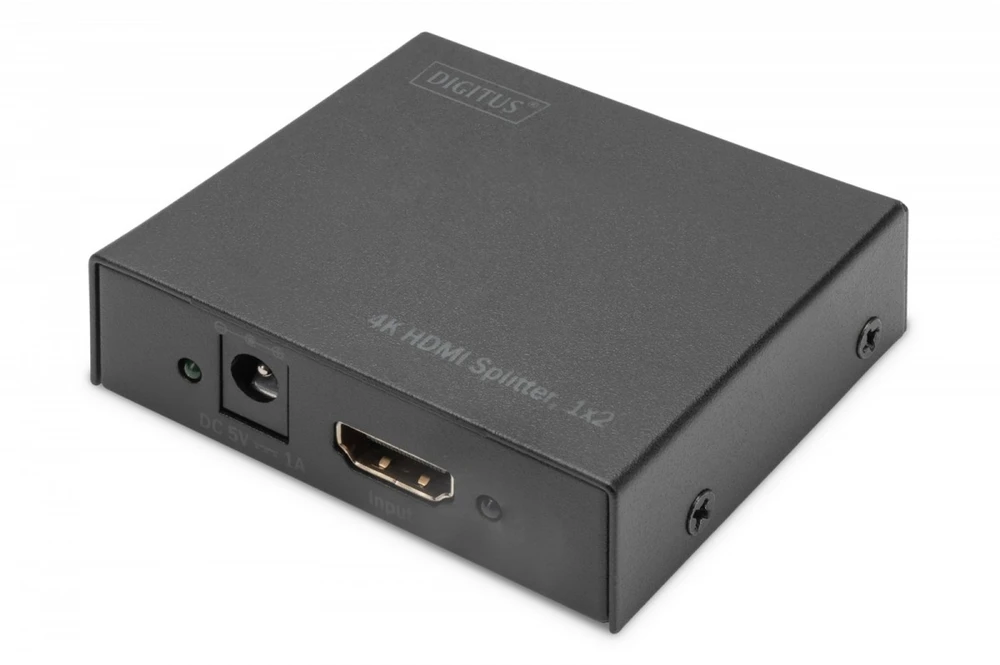 Šakotuvas Assmann Electronic Digitus DIGISTUS 4K HDMI Splitter 1x2 unterstuetzt 4K2K 3D Video Format Farbe juodas