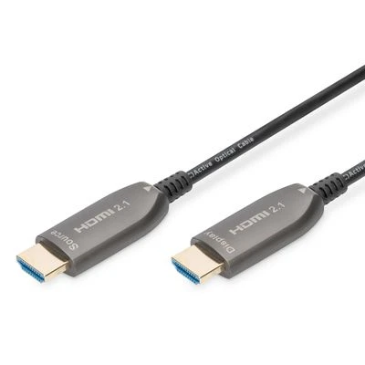 Assmann Electronic ASSMANN HDMI AOC Hibridinio pluošto prijungimo kabelis Tipas AM/M 20m UHD 8K60Hz CE auksinis bl