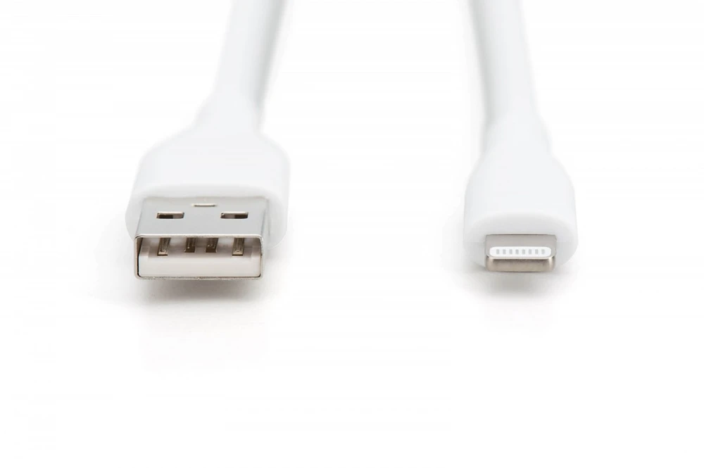 Digitus Kabelis USB DIGIT Lightning - USB-A 1 m Baltas (AK-600108-010-W)