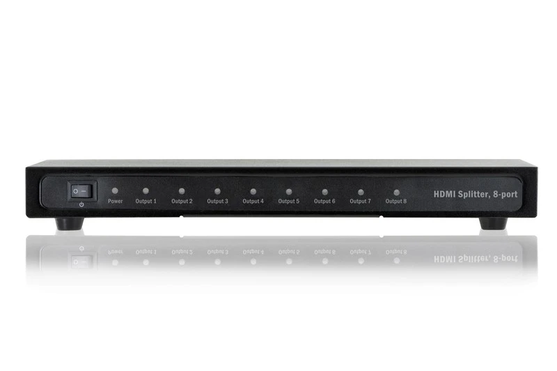 Assmann Electronic DIGITUS HDMI skirstytuvas 8 prievadų 1080p 3D HDMI High Speed 2,25 Ghz/225 MHz metalinis korpusas juodas