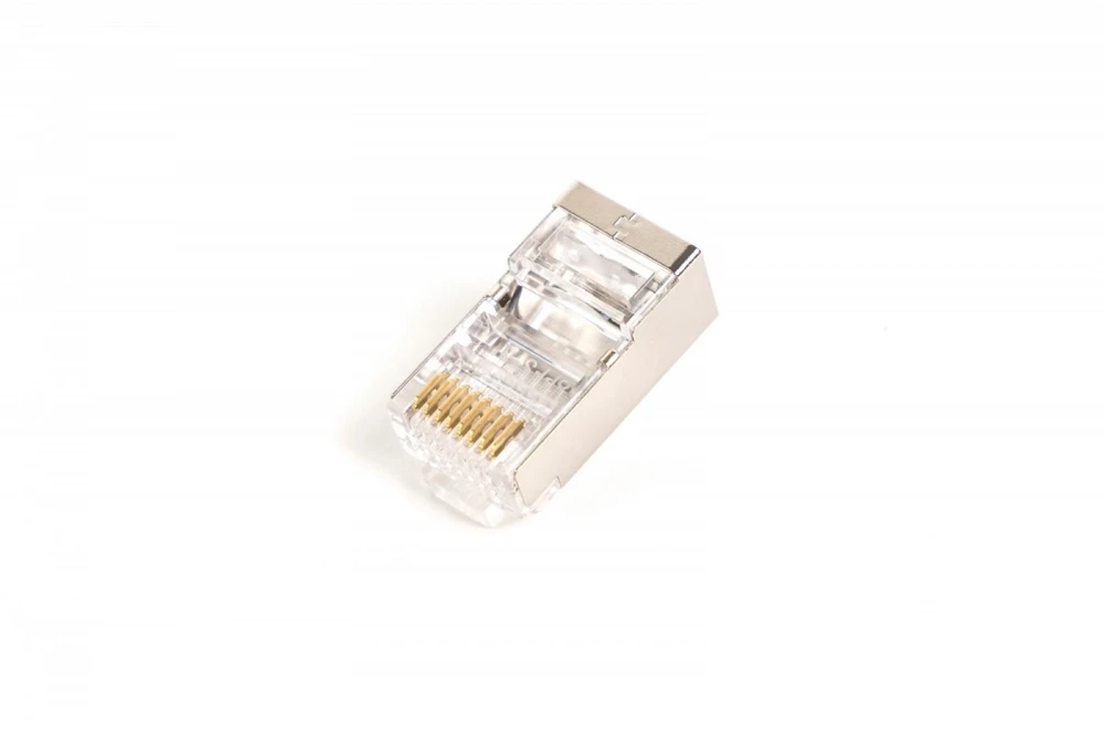 Digitus RJ45 kištukas (8p8c) praėjimas, kat.5e, ekranuotas, awg 26-24, pakuotėje 100 vnt.