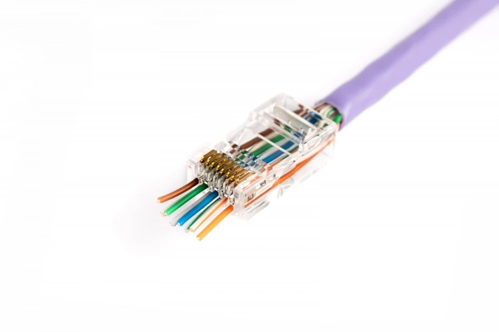 Digitus RJ45 kištukas (8P8C) praėjimas, kat.6, neekranuotas, AWG 26-24, pakuotė 100 vnt.