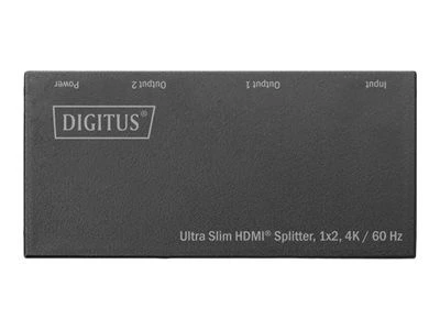 Assmann Electronic Assmann elektroninis DIGITUS DS-45322 itin plonas HDMI skirstytuvas 1x2 4K/60Hz HDR HDCP 2.2 18Gbps, maitinamas mikro USB