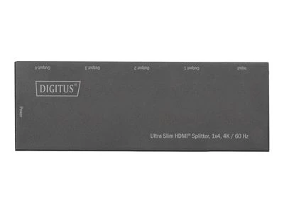 Assmann Electronic Assmann elektroninis DIGITUS DS-45323 itin plonas HDMI skirstytuvas 1x4 4K/60Hz HDR HDCP 2.2 18Gbps, maitinamas mikro USB