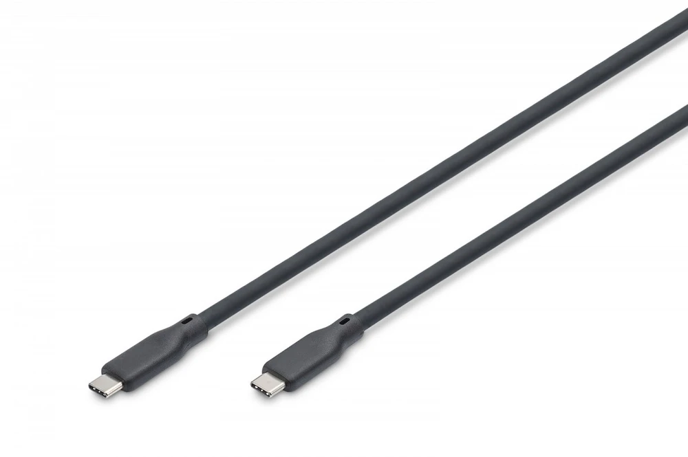 Digitus Silikoninis jungties laidas USB-C - USB-C, USB 3.2 Gen2 10G 4K 100W, 1m Juodas