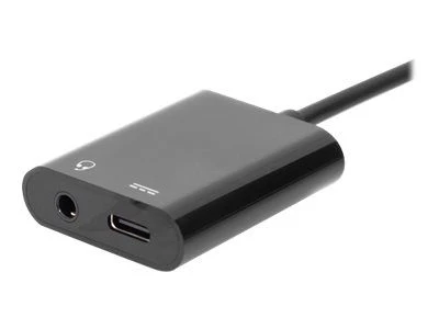 Assmann Electronic ASSMANN USB Type-C skirstytuvo kabelis, tipas C - 3,5 mm+type C M/F/F 0,2m Gen2 5A 10GB Vers. 3.1 CE bl Versija 3.1 CE bl