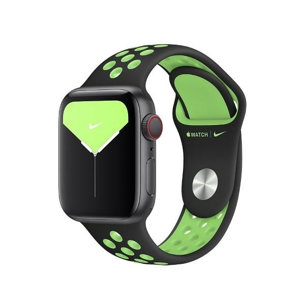 112800 Dirželis Watch MXQW2FE/A 38/40/41mm Nike Sport Brand juodas-lime blast