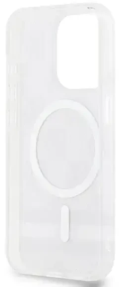 DKNY DKHMP14LHCPTSK Apple iPhone 14 Pro 6.1 inch juodos spalvos kietas dėklas IML Checkered Mono Pattern & Printed Strip