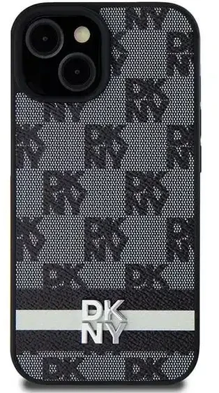 Samsung Galaxy S24 Plus DKNY Odinis Dėklas Checkered Mono Pattern & Printed Stripes (DKHCS24MPCPTSSK) juodos spalvos