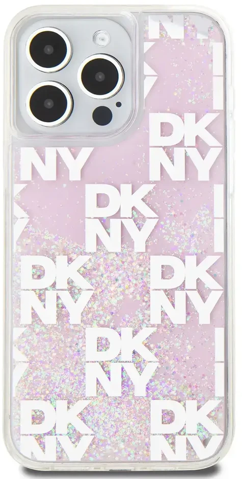 Apple iPhone 15 Pro Max DKNY dėklas Liquid Glitter Big Logo (DKHCP15XLCPEPP) rožinės spalvos