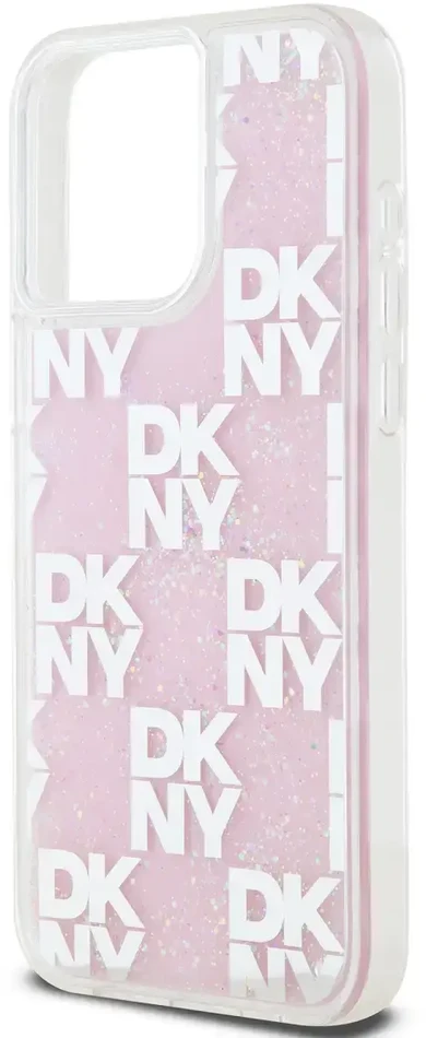 Apple iPhone 15 Pro Max DKNY dėklas Liquid Glitter Big Logo (DKHCP15XLCPEPP) rožinės spalvos