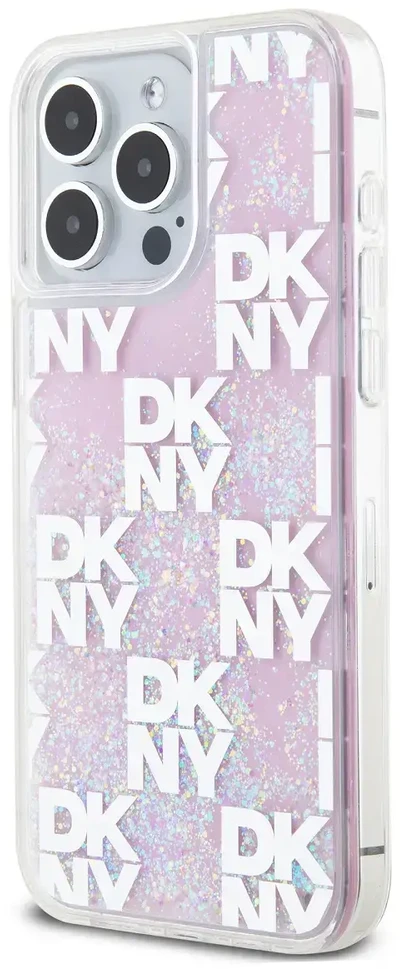 Apple iPhone 15 Pro Max DKNY dėklas Liquid Glitter Big Logo (DKHCP15XLCPEPP) rožinės spalvos