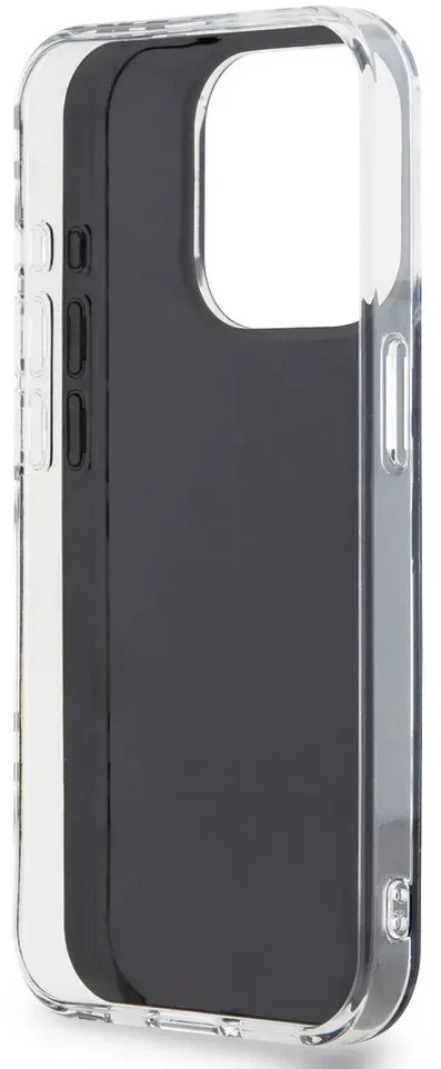 DKNY PC/TPU Checkered Pattern dėklas telefonui Apple iPhone 14 Pro Max juodos spalvos