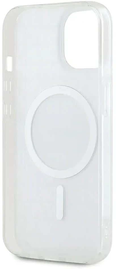 DKNY PC/TPU Repeat Pattern Tonal Stripe Magsafe dėklas telefonui Apple iPhone 14 rusvai gelsvas