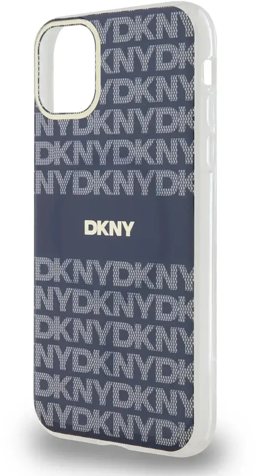 DKNY PC/TPU Repeat Pattern Tonal Stripe Magsafe dėklas telefonui Apple iPhone 11 mėlynos spalvos