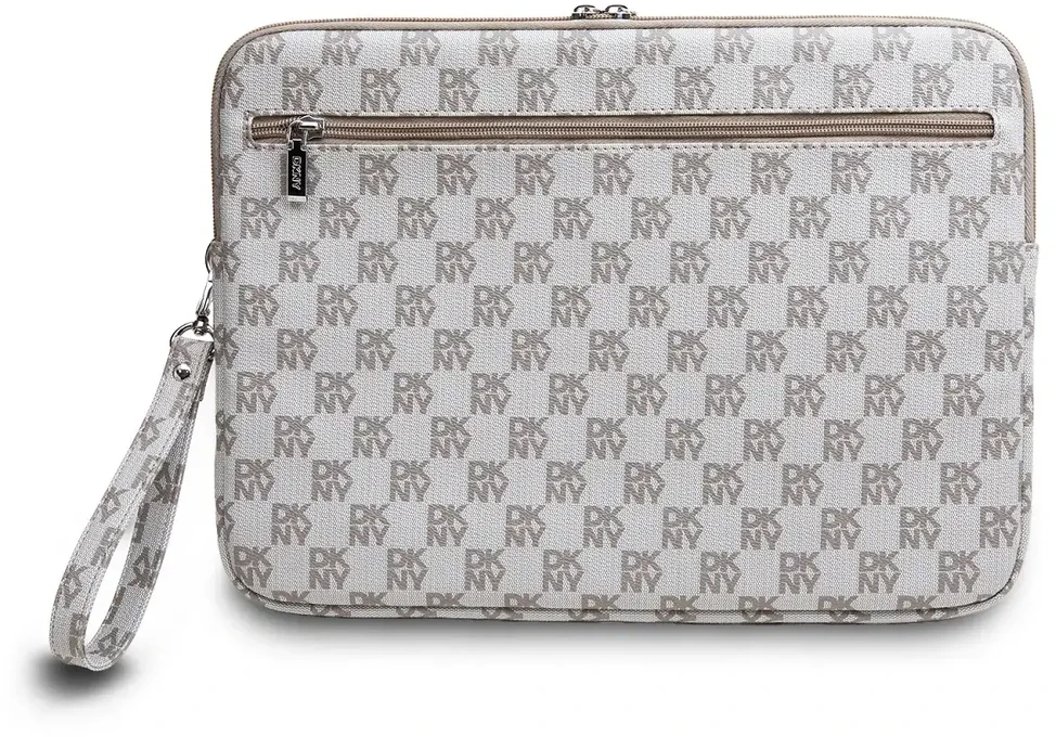DKNY Dėklas kompiuteriui DKCS16PVSHLE 16″ beige Checkeraudonos spalvos Pattern Printed Stripes