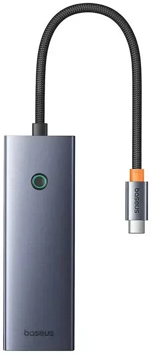 Hub 7in1 Baseus UltraJoy, USB-C – HDMI, 3xUSB 3.0, PD, SD/TF (pilka)