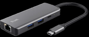 Trust Dalyx - 6-in-1 USB-C Multi-Port Adapteris, 1000 Mbit/s (sidabrinis)