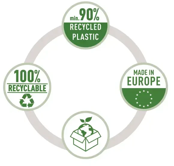 Stovas dokumentams Leitz Recycle, A4, žalias