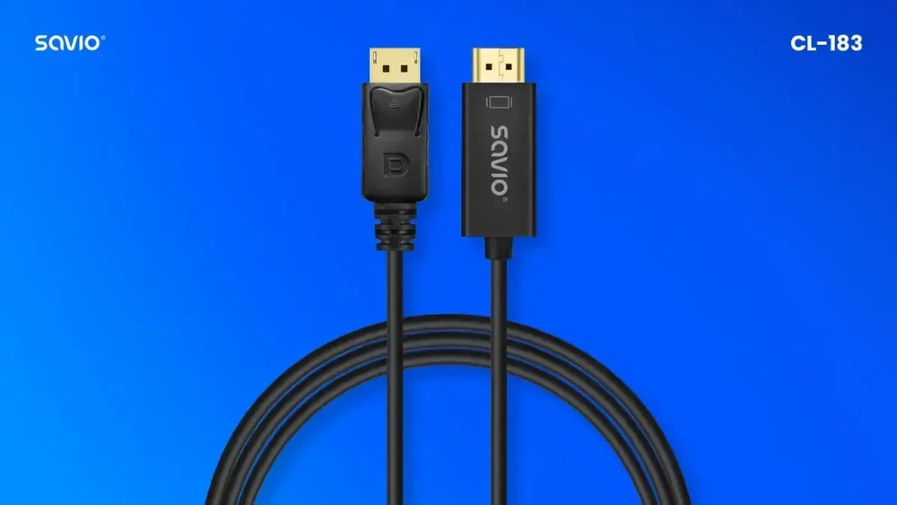 Savio DisplayPort į HDMI laidas, 1.5m