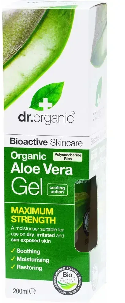 Dr. Organic Aloe Vera gelis maksimalaus stiprumo 200ml