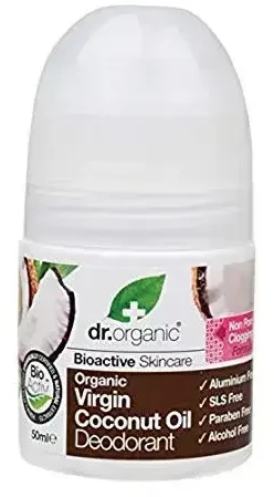 "Dr Organic Virgin Coconut Oil" dezodorantas Roll On 50ml