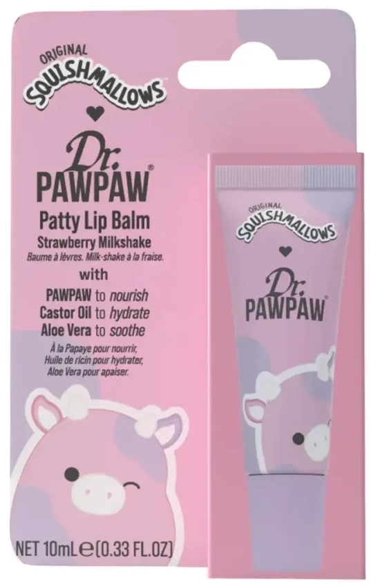 Dr. PawPaw Patty Strawberry Milkshake Aloe Vera Hydrating Lūpų balzamas, 10 ml
