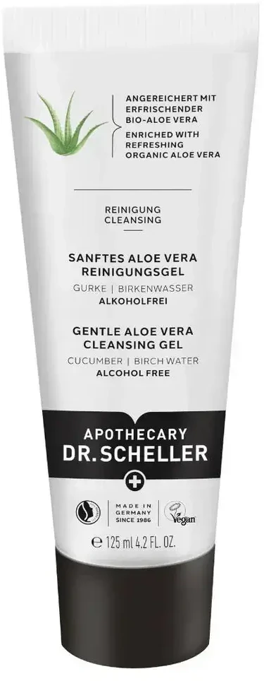 Dr. Scheller Aloe Vera Vegan Fragrance-Free Alcohol-Free Silicone-Free Cleansing Refreshing Cleansing Gel Face, 125 ml