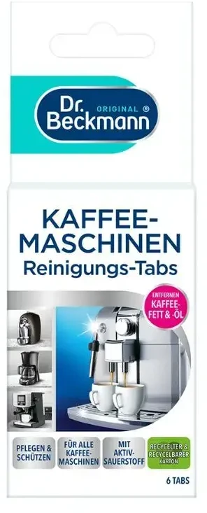 Dr_Beckmann Tabletės Dr. Beckmann, kavos aparatui valyti, 6 vnt.