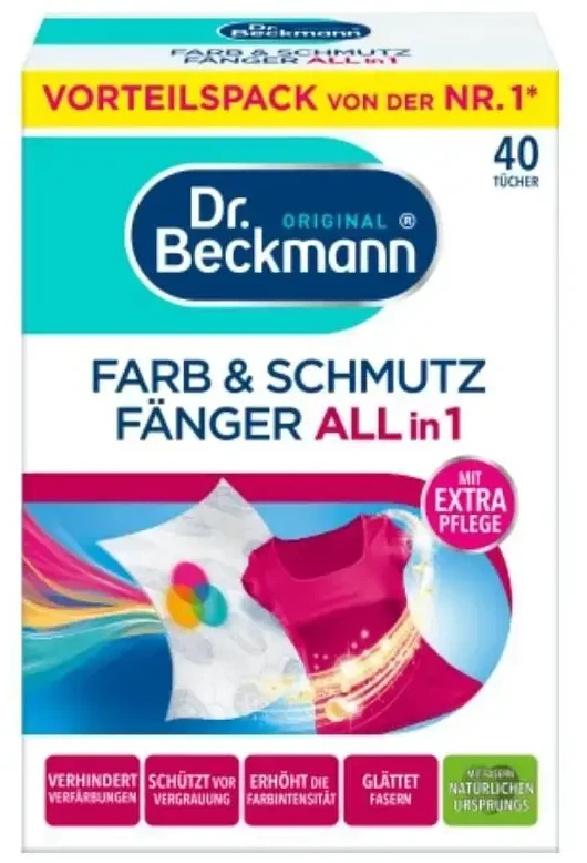 DR.BECKMANN Dr_Beckmann Skalbimo servetėlės Dr. Beckmann 3in1 40vnt