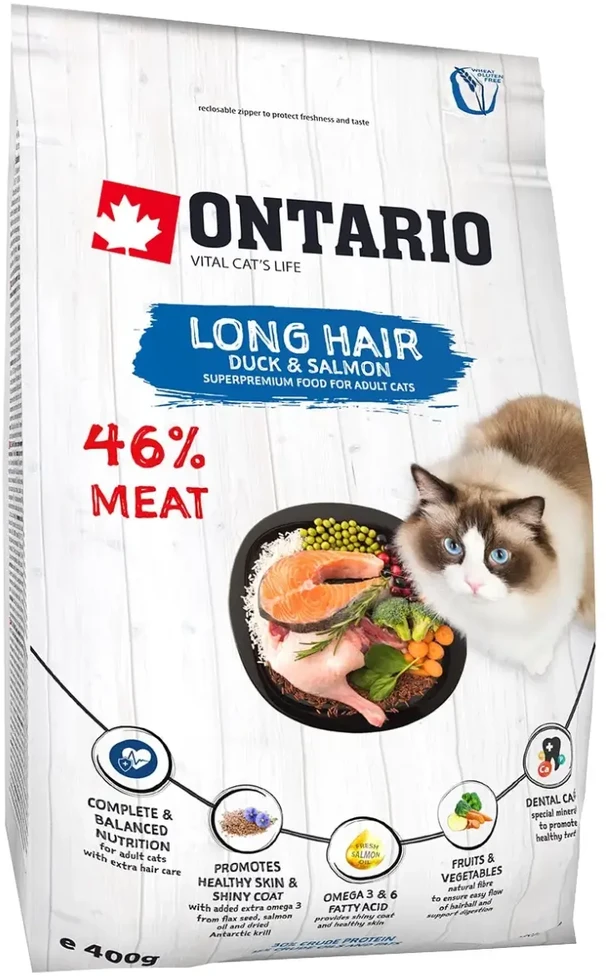 Ontario Cat Longhair 0,4kg (Ilgaplaukiams)