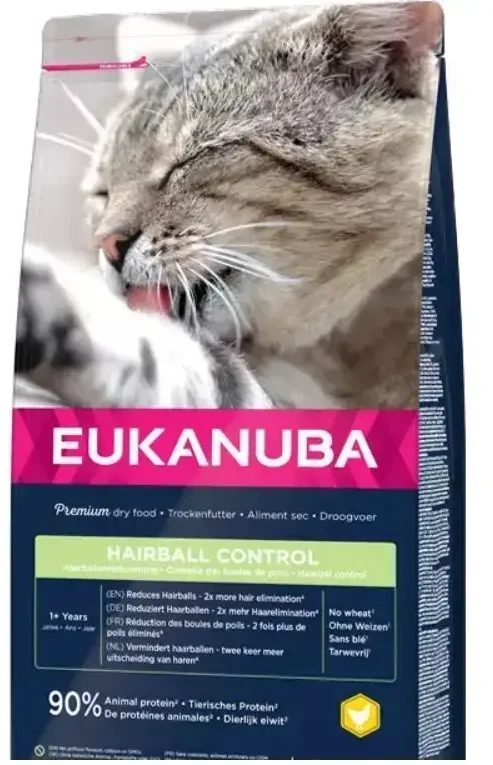 EUKANUBA Hairball Control vištiena - sausas kačių maistas - 10kg